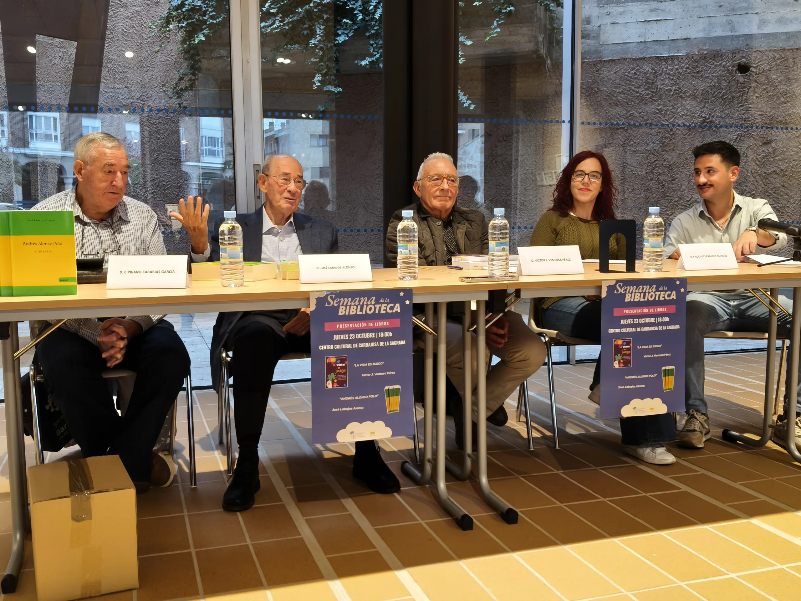 Semana de la Biblioteca en Carbajosa con la presentación de 'La vida es juego' y la obra sobre Andrés Alonso Polo