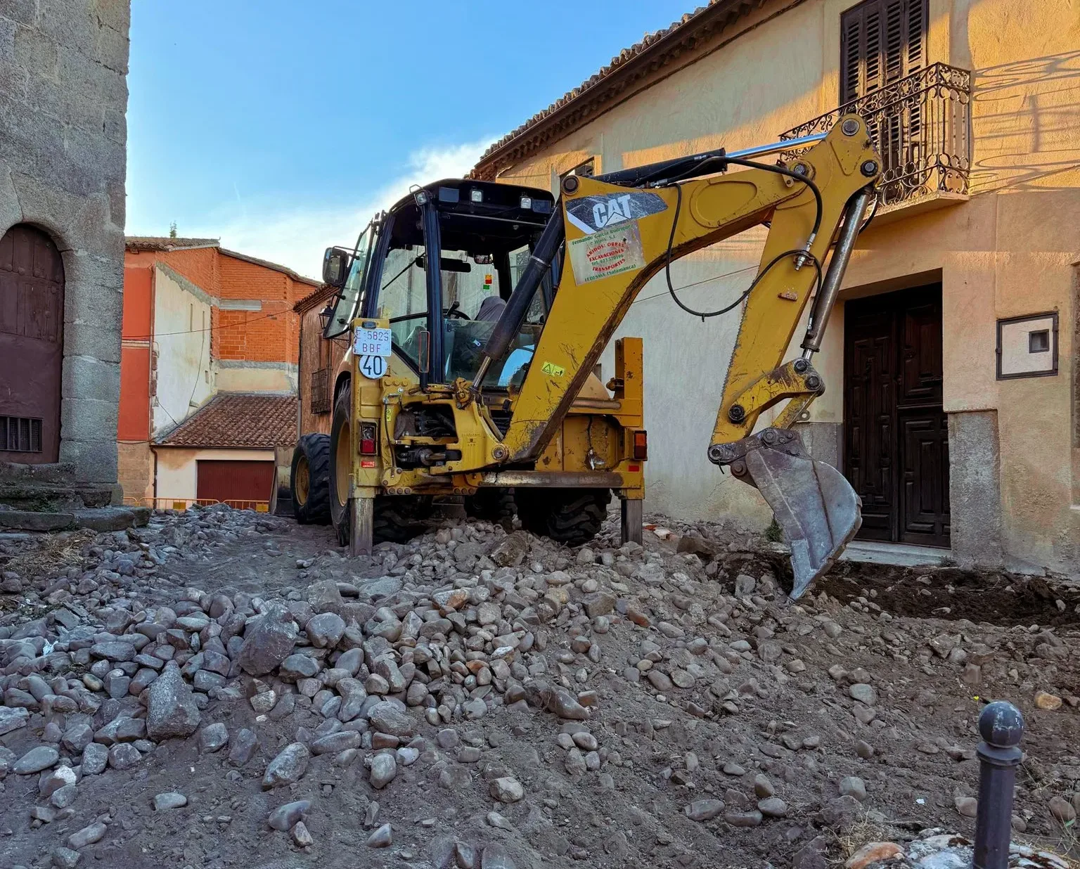 Arrancan las obras de renovación en la Calle Lastra del casco histórico de Ledesma