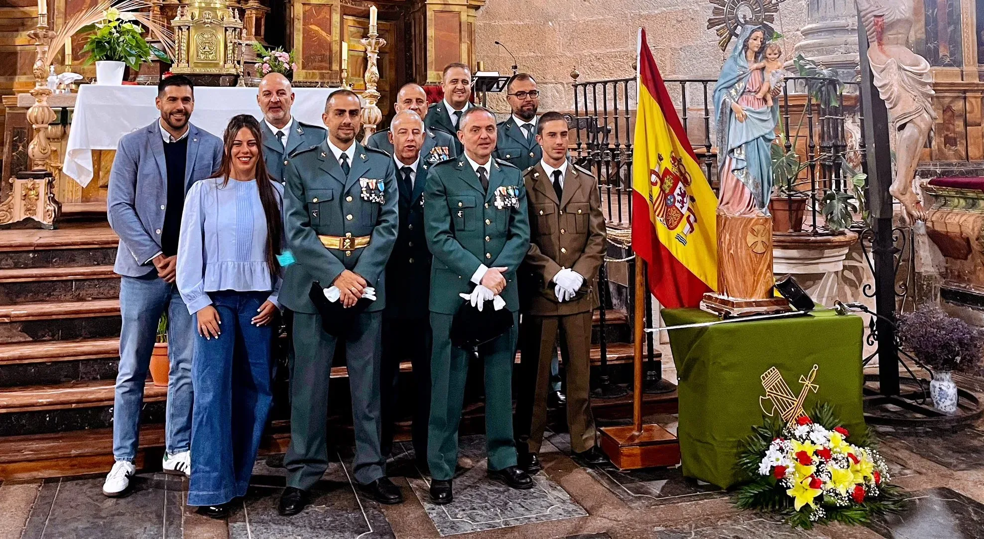Ledesma celebra el Día de la Hispanidad y honra a la Virgen del Pilar junto a la Guardia Civil