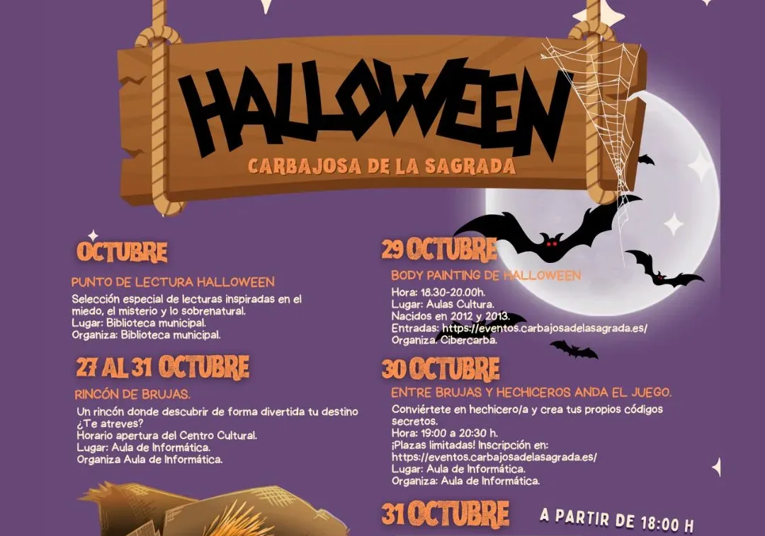 Carbajosa celebra Halloween con una semana llena de actividades, talleres y el tradicional túnel del terror