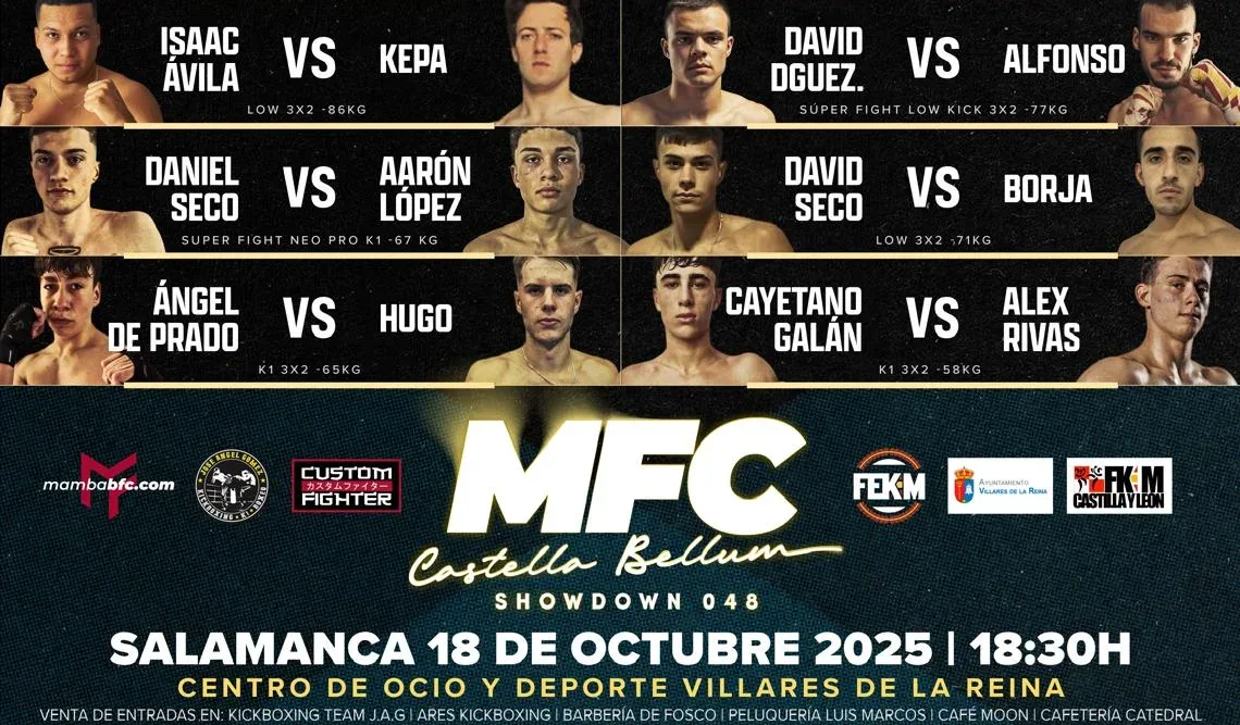 Villares de la Reina acogerá una gran velada de Kickboxing con título profesional en juego