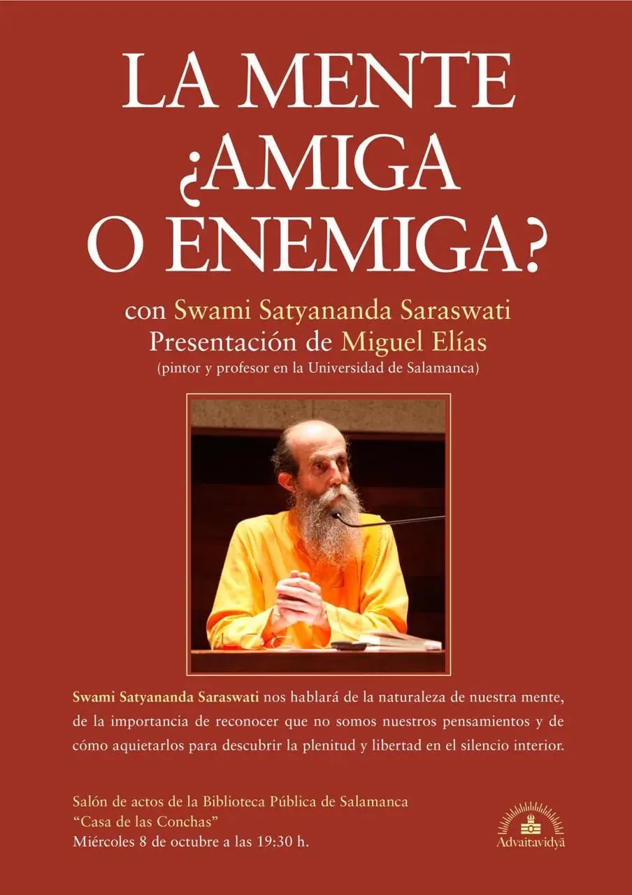 'La mente ¿amiga o enemiga?', con el maestro hindú Swami Satyananda Saraswati
