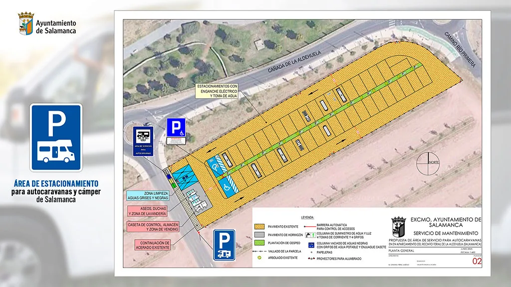 Adjudicada la creación de un área de estacionamiento de autocaravanas y furgonetas cámper de 4.000 m2 junto al recinto ferial de La Aldehuela