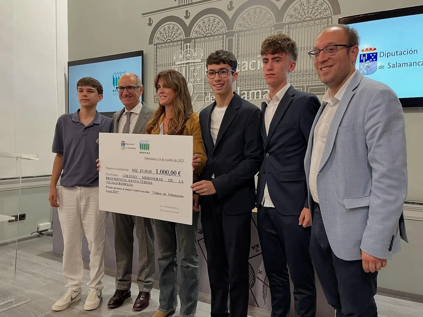 Escolares de Ciudad Rodrigo reciben un premio en el certamen de vídeos de la Diputación de Salamanca