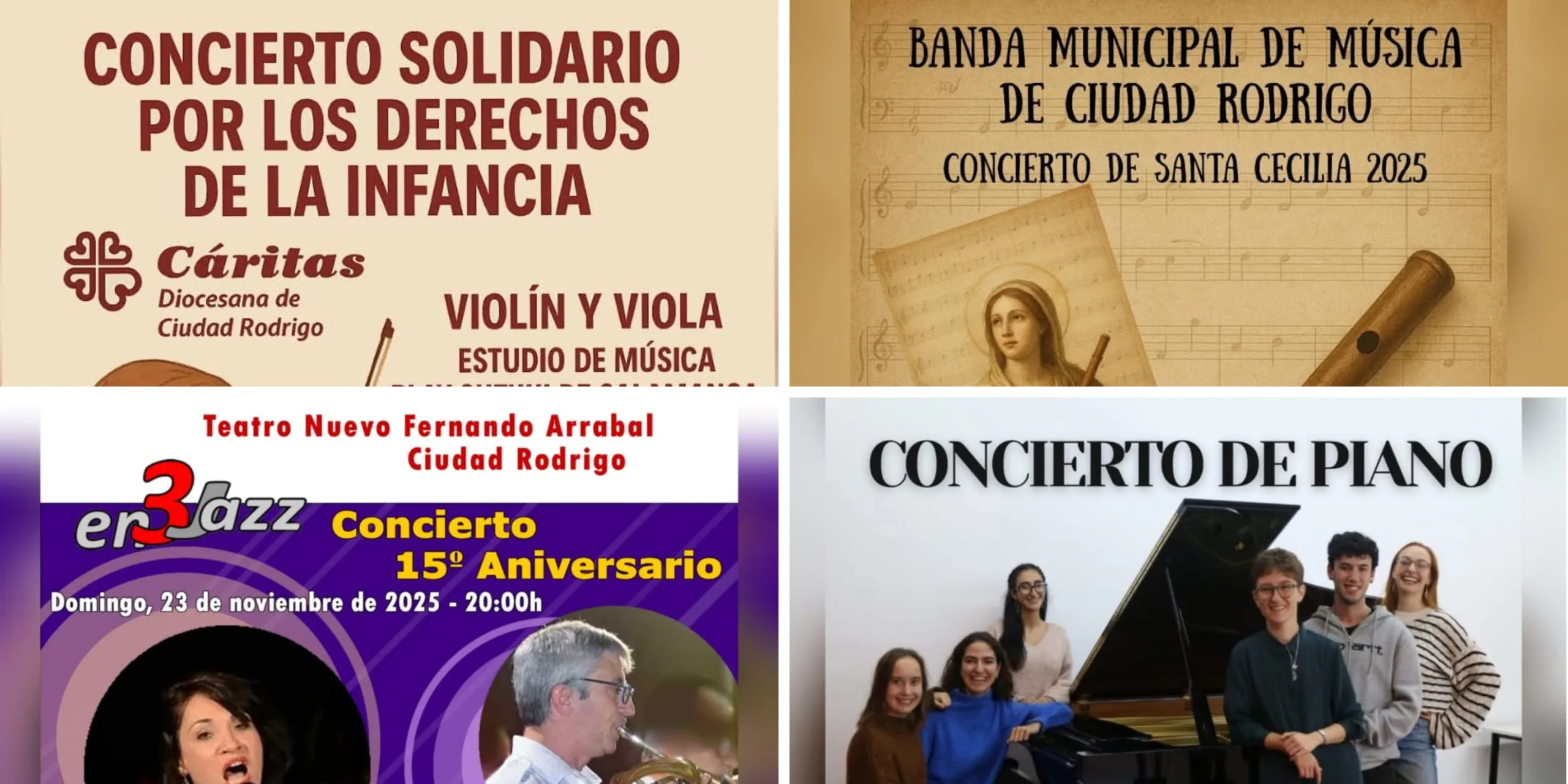 Ciudad Rodrigo anuncia los conciertos programados para noviembre en el Teatro Nuevo “Fernando Arrabal”