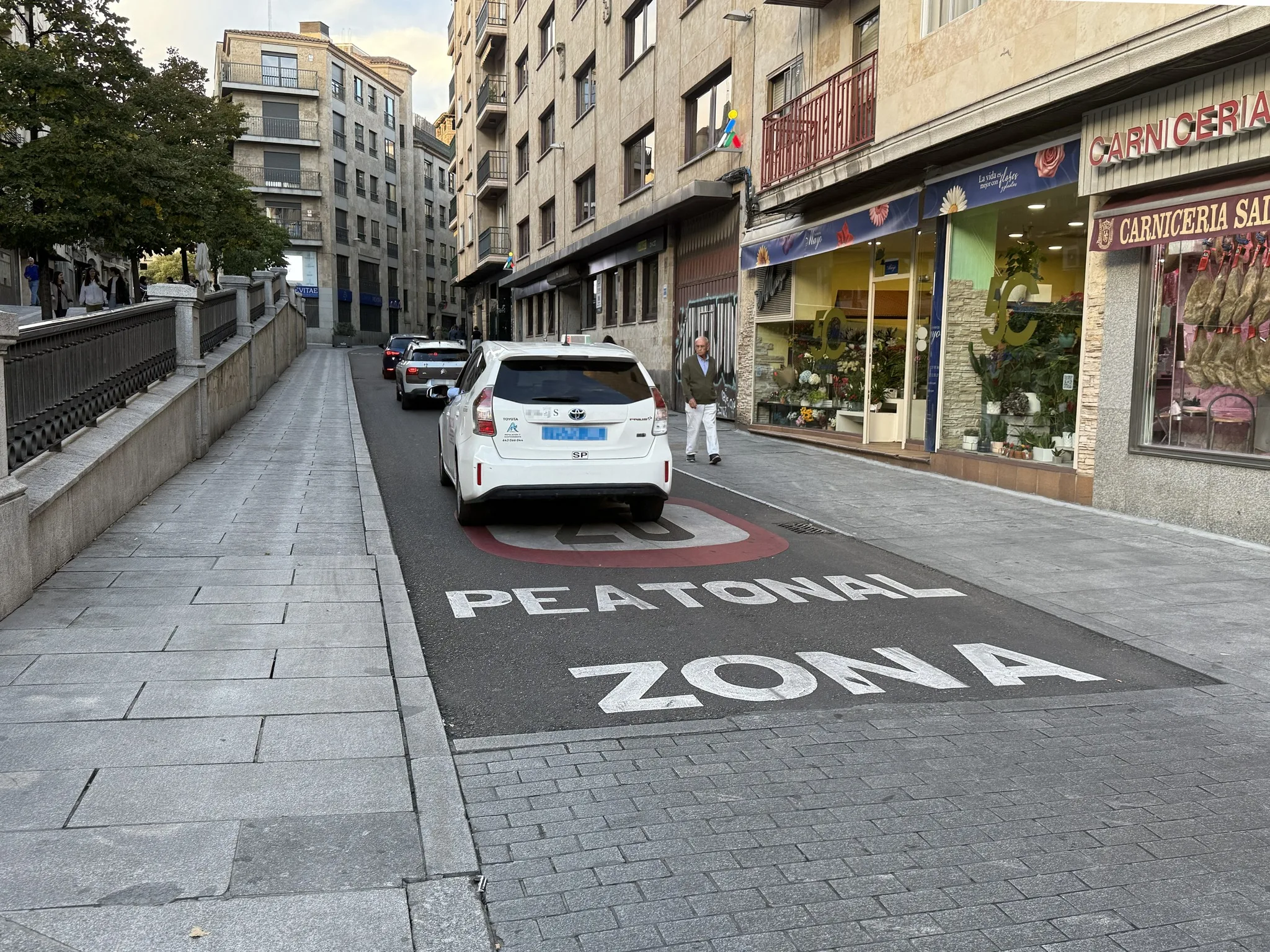 Solo el 2,2% de los vehículos que acceden a la zona peatonal de Salamanca no están registrados
