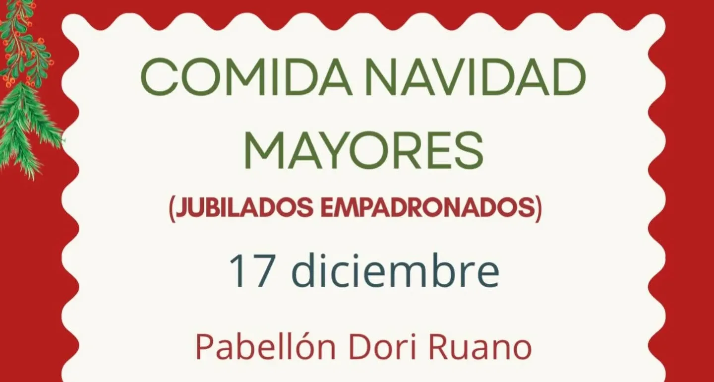 Villamayor abre el plazo para solicitar los tickets de la Comida de Navidad 2025 para jubilados