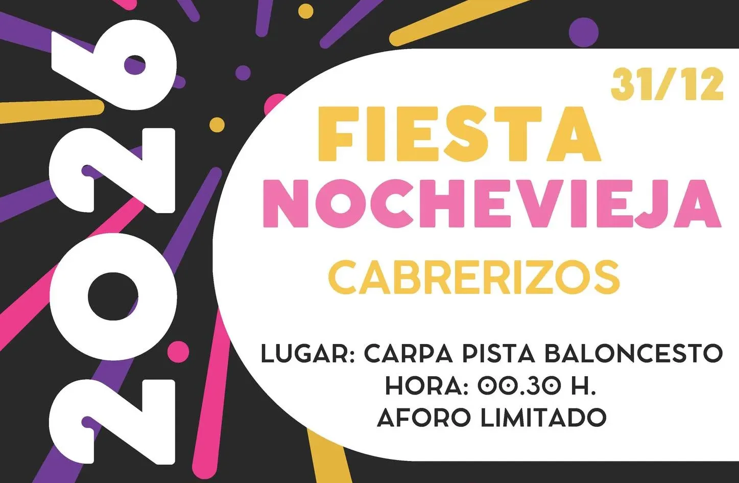 Cabrerizos celebrará la Nochevieja con música, fiesta y chocolate con churros en la carpa municipal