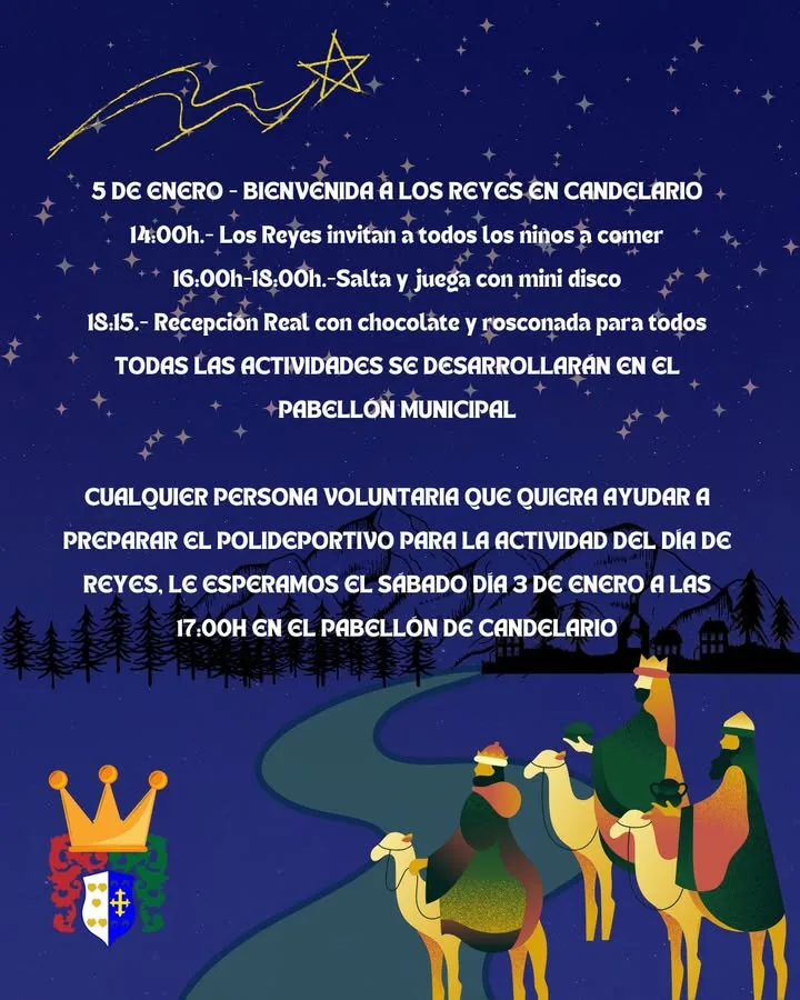 Colabora en la preparación de la llegada de Sus Majestades en Candelario el 3 de enero a las 17 horas