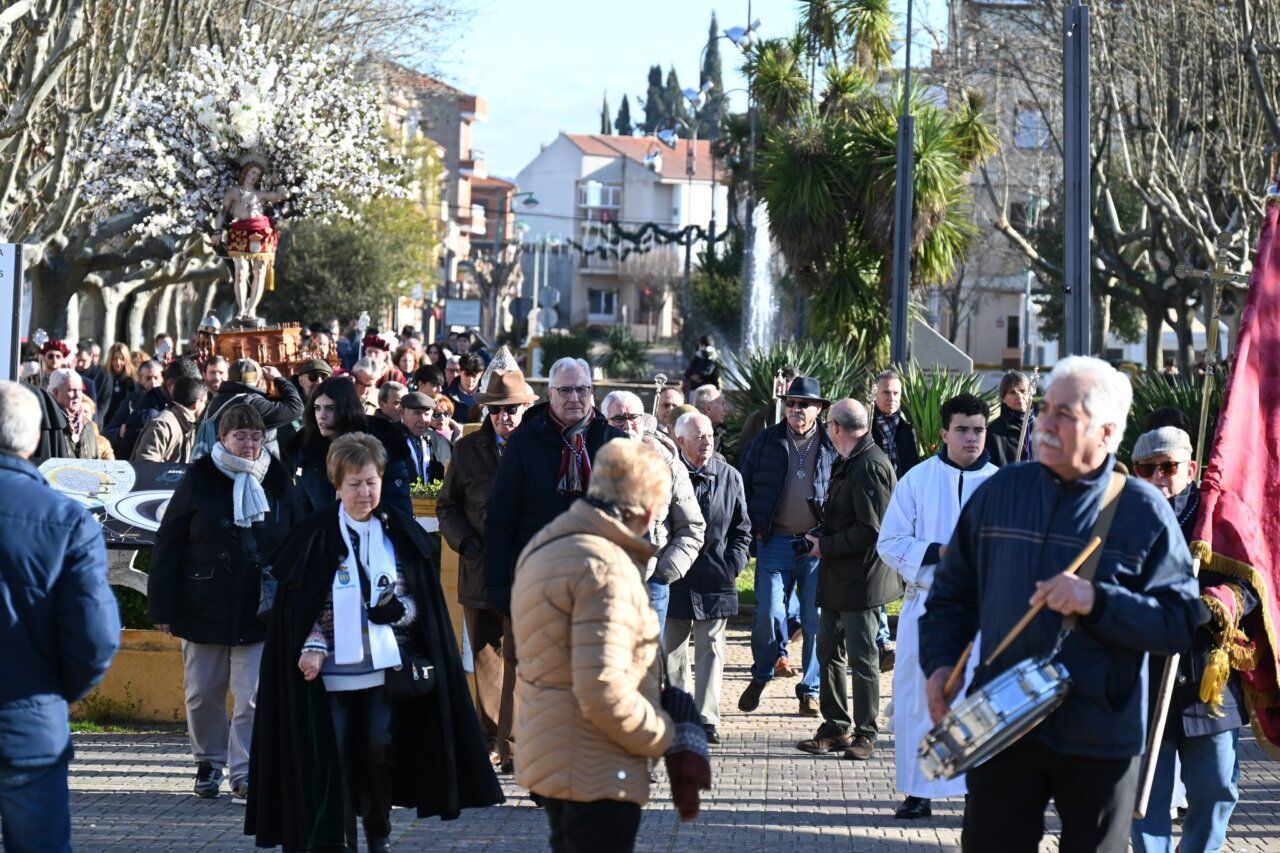 Procesión de San Sebastián en Ciudad Rodrigo con multitud de personas