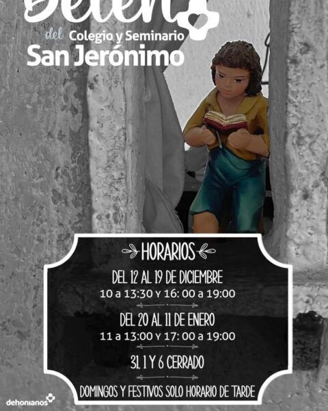 Belén del Colegio de San Jerónimo en Alba de Tormes con figuras navideñas