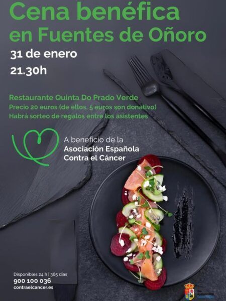Cena solidaria en beneficio de la Asociación Española contra el Cáncer en Vilar Formoso.