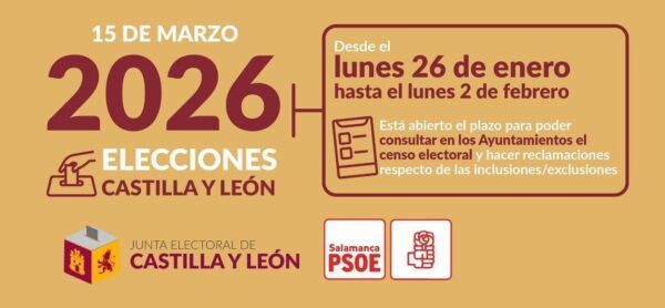 Anuncio sobre la consulta del censo electoral en Castilla y León para 2026