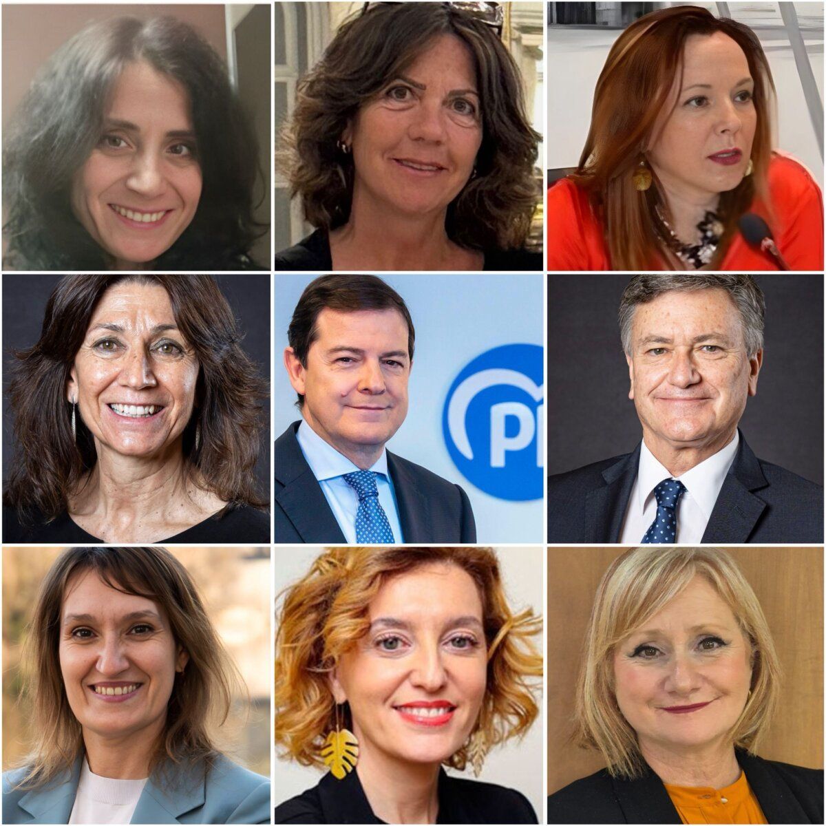 Retratos de candidatos a las elecciones de Castilla y León 2026