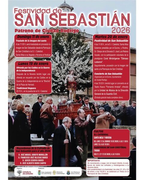 Celebración de la festividad de San Sebastián en Ciudad Rodrigo con procesiones y eventos