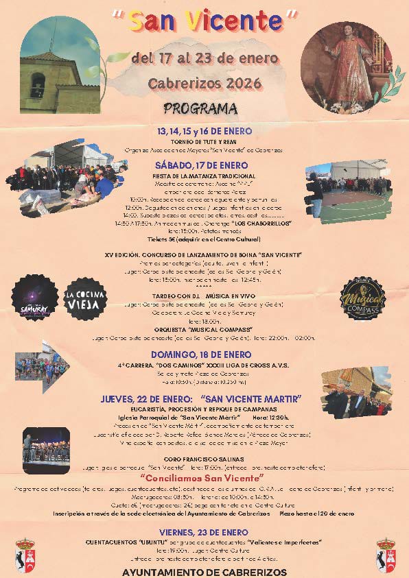 Cartel de la Fiesta de la Matanza Tradicional en Cabrerizos 2026