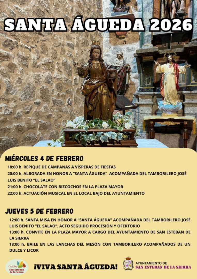 Estatua de Santa Águeda en la celebración de las fiestas