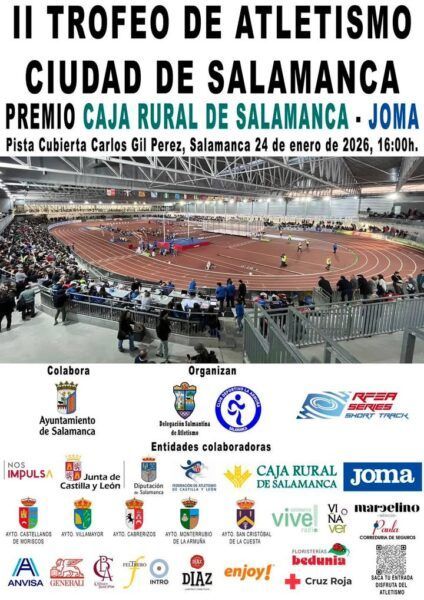 Cartel del II Trofeo de Atletismo Ciudad de Salamanca con información del evento