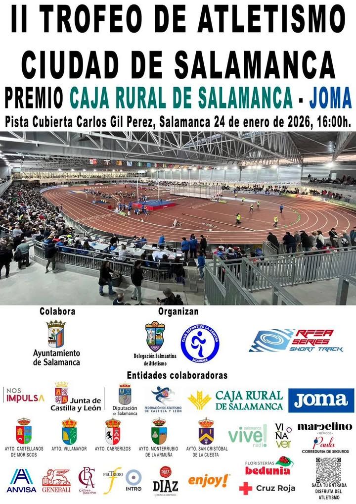 Cartel del II Trofeo de Atletismo Ciudad de Salamanca con información del evento