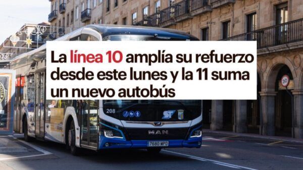 Autobús de la línea 10 en Salamanca con refuerzos anunciados