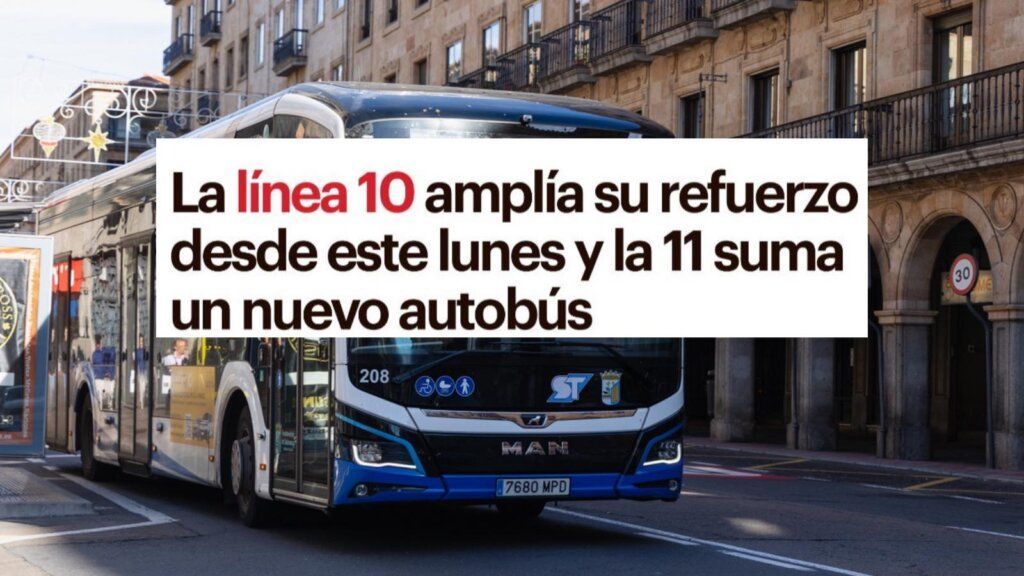 Autobús de la línea 10 en Salamanca con refuerzos anunciados