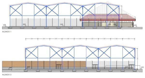 Planos de renovación de las pistas de tenis en Salamanca