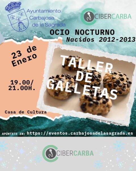 Taller de galletas en la Casa de Cultura para niños