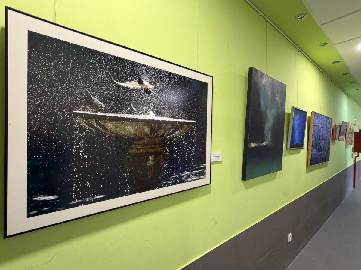 Obras de arte expuestas en la exposición Lienzos de Luz y Sombra en Villamayor