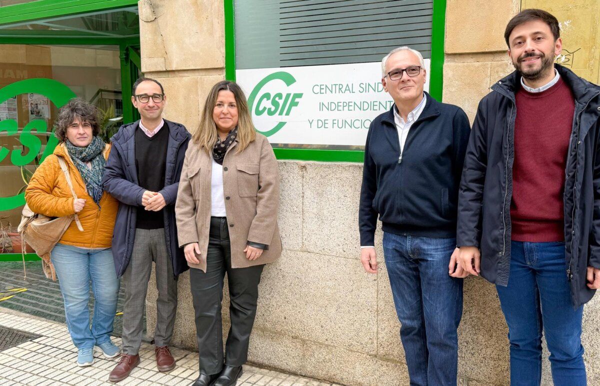 La candidatura del PSOE de Salamanca a las Cortes mantiene un encuentro de trabajo con CSIF