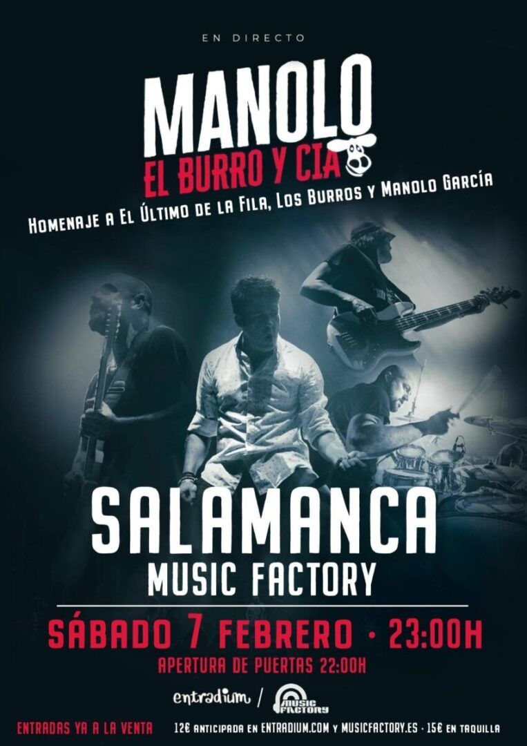 Cartel del concierto de El Último de la Fila y Manolo García en Salamanca.