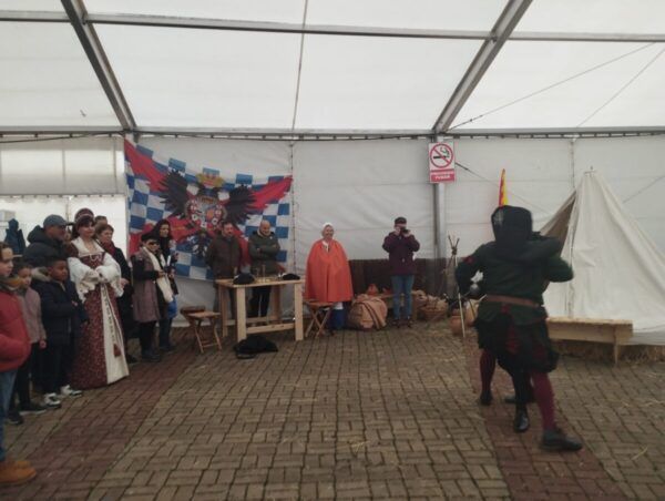Recreación de un campamento del Tercio de Infantería del siglo XVI en la Plaza Tierno Galván.