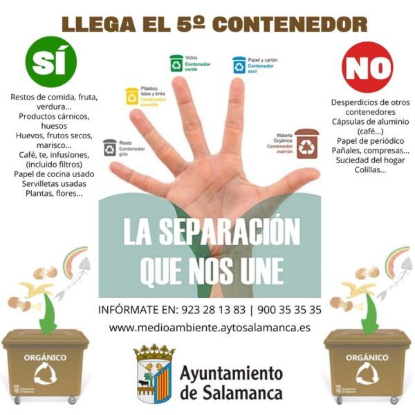 Campaña informativa sobre el contenedor marrón en Salamanca