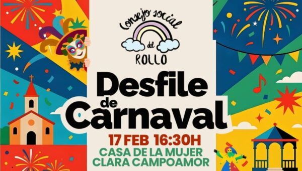 Cartel del Carnaval del Rollo 2026 en Salamanca con detalles del evento