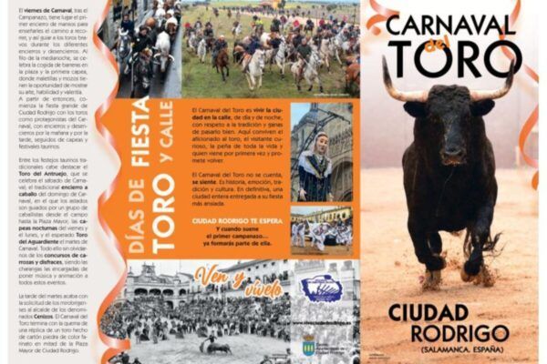 Folleto turístico del Carnaval del Toro en Ciudad Rodrigo