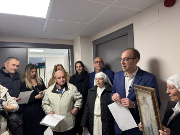 Grupo de personas en la presentación de la Virgen de la Salud en Ciudad Rodrigo