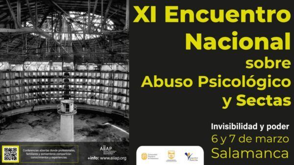 Cartel del XI Encuentro Nacional sobre Abuso Psicológico y Sectas en Salamanca