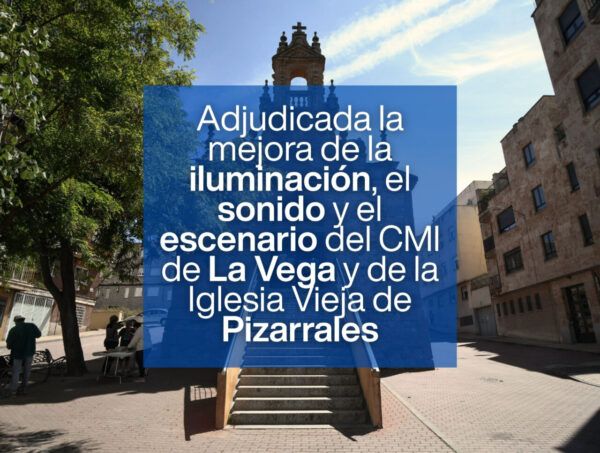 Vista de la Iglesia Vieja de Pizarrales con árboles y edificios cercanos