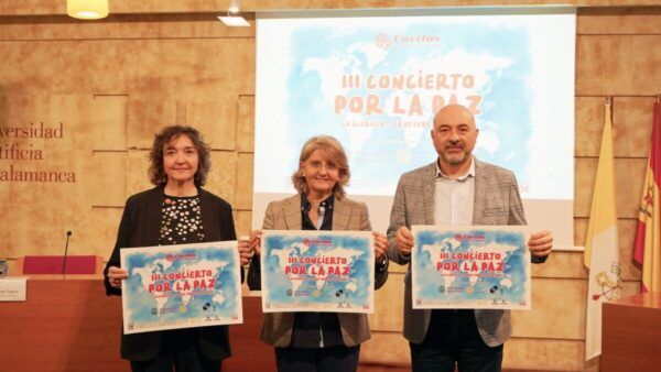 Presentación del III Concierto por la Paz en la UPSA con carteles