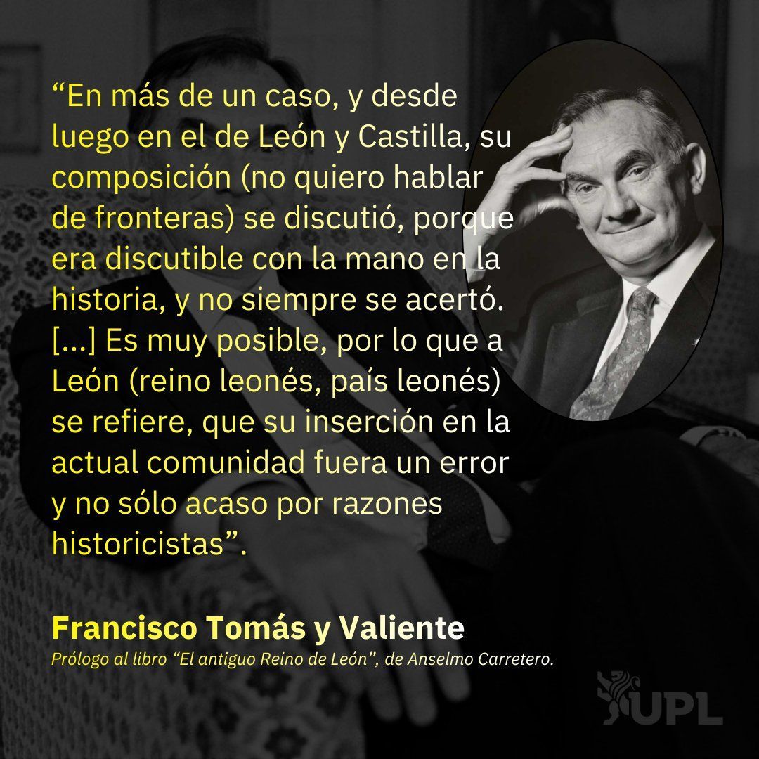 Infografía sobre Francisco Tomás y Valiente compartida por UPL en redes sociales.
