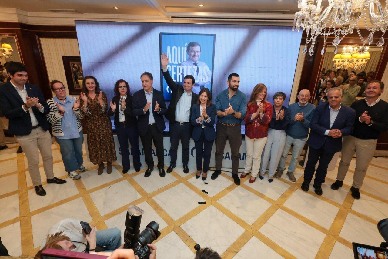 Alfonso Fernández Mañueco en un acto del Partido Popular en Salamanca