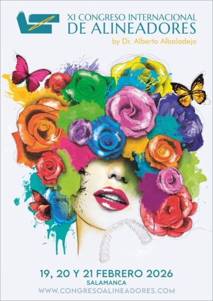 Cartel del XI Congreso Internacional de Alineadores en Salamanca con diseño colorido