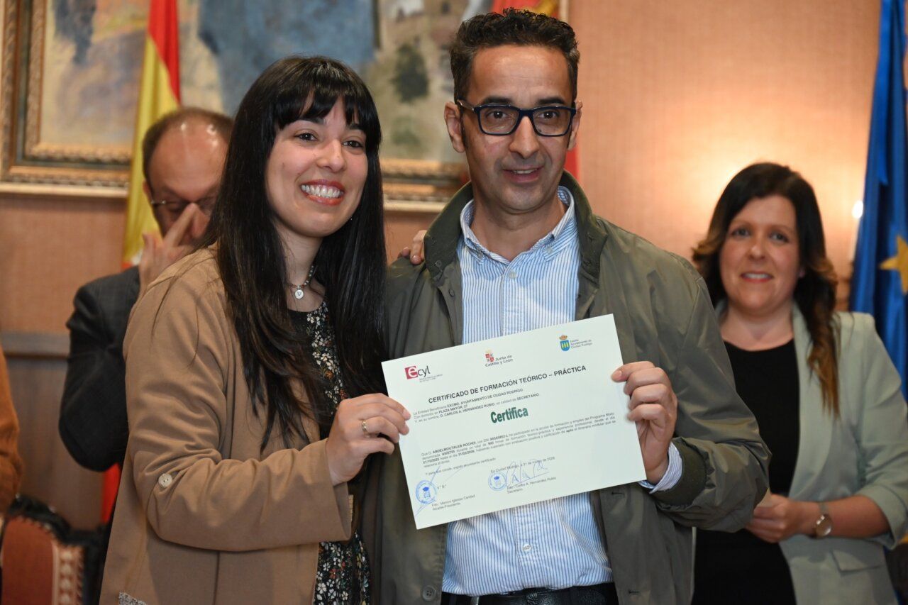 Entrega de certificados a participantes del programa Asistir en Ciudad Rodrigo
