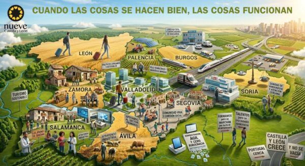 Mapa de Castilla y León con propuestas de Chabela de la Torre