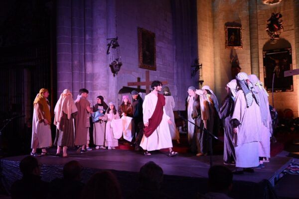Representación teatral en la Catedral de Ciudad Rodrigo durante la celebración de San Francisco de Asís.