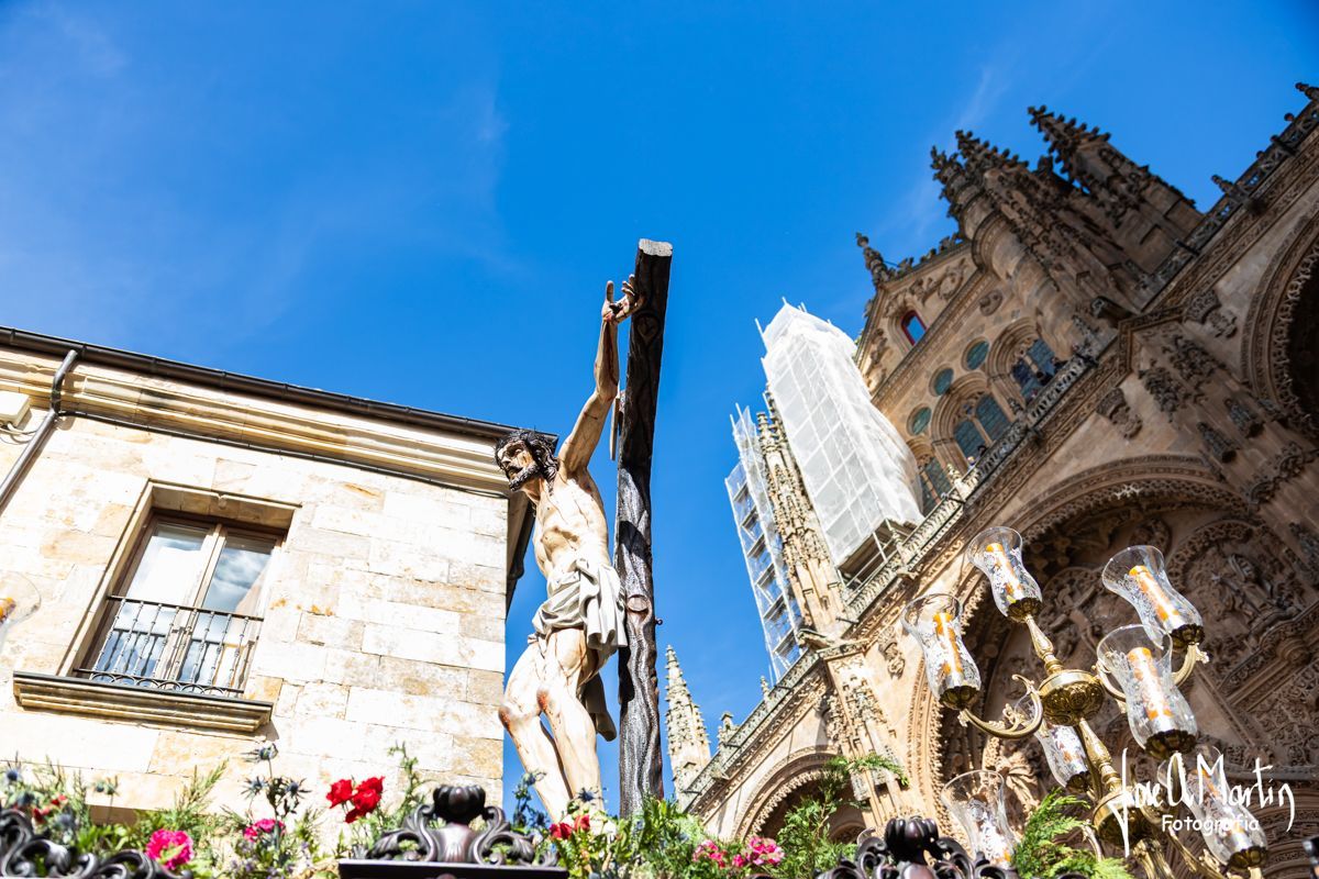 Imagen de la Hermandad de la Agonía y Perdón en Salamanca durante el Domingo de Ramos