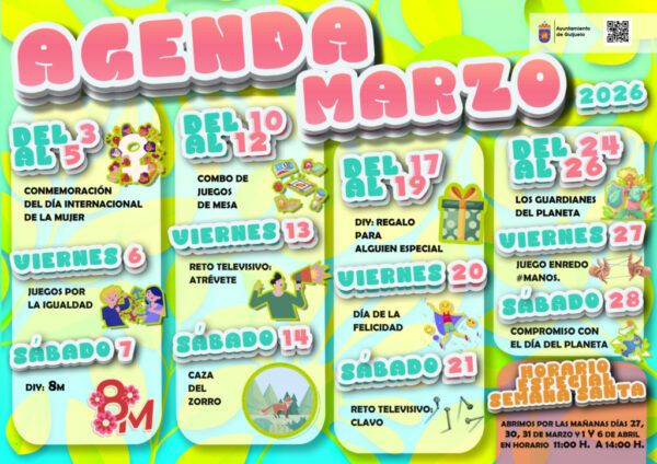 Cartel de la agenda joven de marzo 2026 en Guijuelo