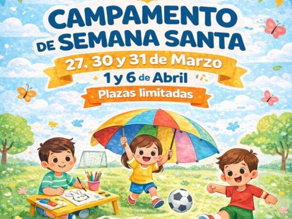 Cartel del campamento de Semana Santa en Castellanos de Moriscos