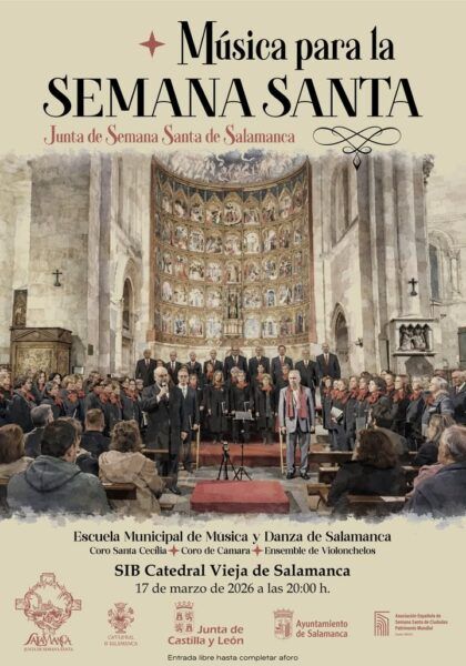Concierto de coros en la Catedral Vieja de Salamanca durante Semana Santa