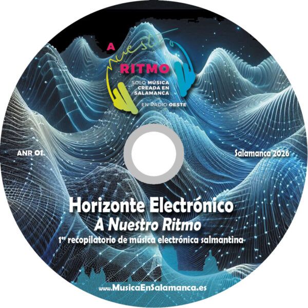 Portada del disco Horizonte Electrónico A Nuestro Ritmo con diseño abstracto