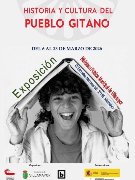 Cartel de la exposición sobre la cultura gitana en Villamayor